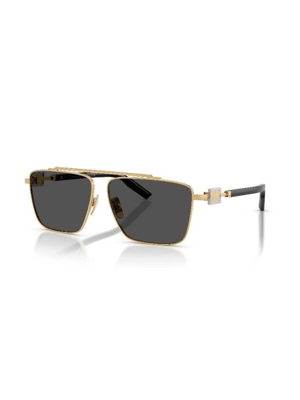 New Dolce&Gabbana Men's Sunglasses Gold Grey Lens Metal Frame Dolce & Gabbana 02